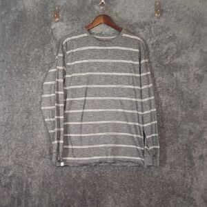 Rip Curl Gray and White Long Sleeve Tee Mens Extra Large